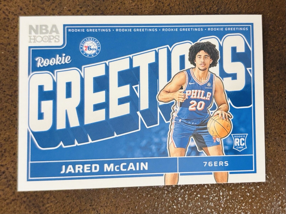 2024-25 Panini NBA Hoops Jared McCain Rookie Greetings RC 76ers