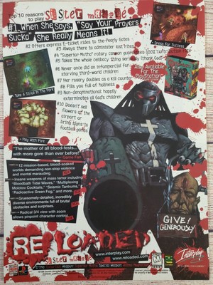 Re Loaded Playstation Ps1 Psx 1996 Original Promo Ad Art Print Poster Reloaded Ebay