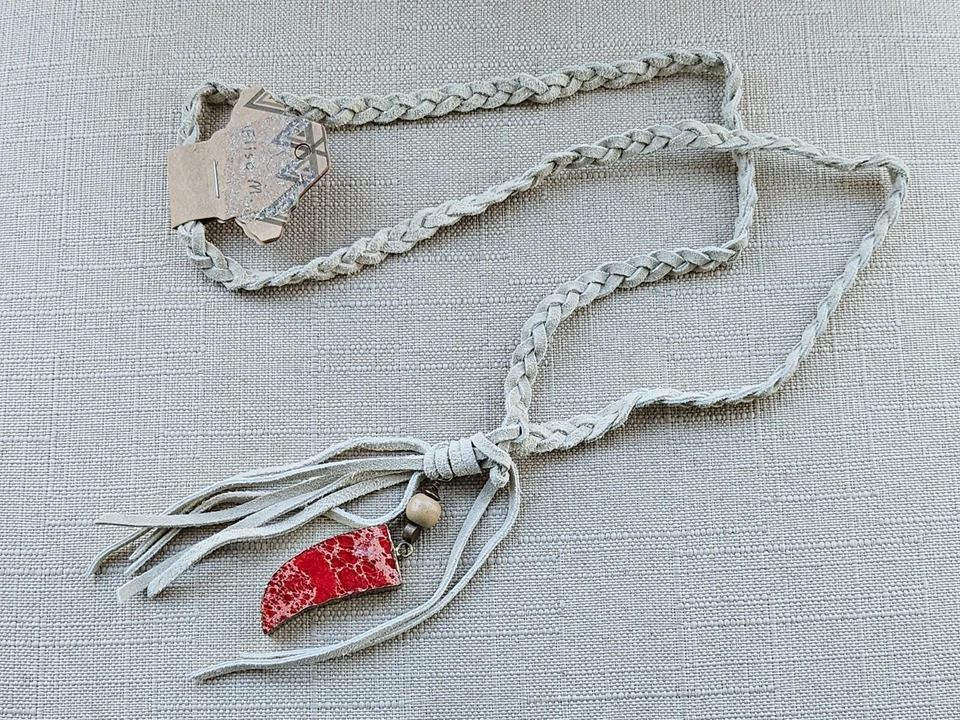 Elise. M Women Necklace Leather Braided Cord Ladies Fashion Necklace New - Image 4 of 4