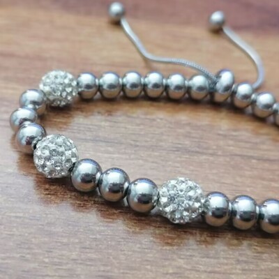 Women's Crystal ball Jewelry Shining SILVER Stainless Steel - Main Image