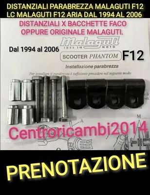 MALAGUTI F12 ARIA F12 LIQUIDO DISTANZIALI E ATTACCHI PARABREZZA MALAGUTI F12 FACO / ORIGINALE 1994 / 2006