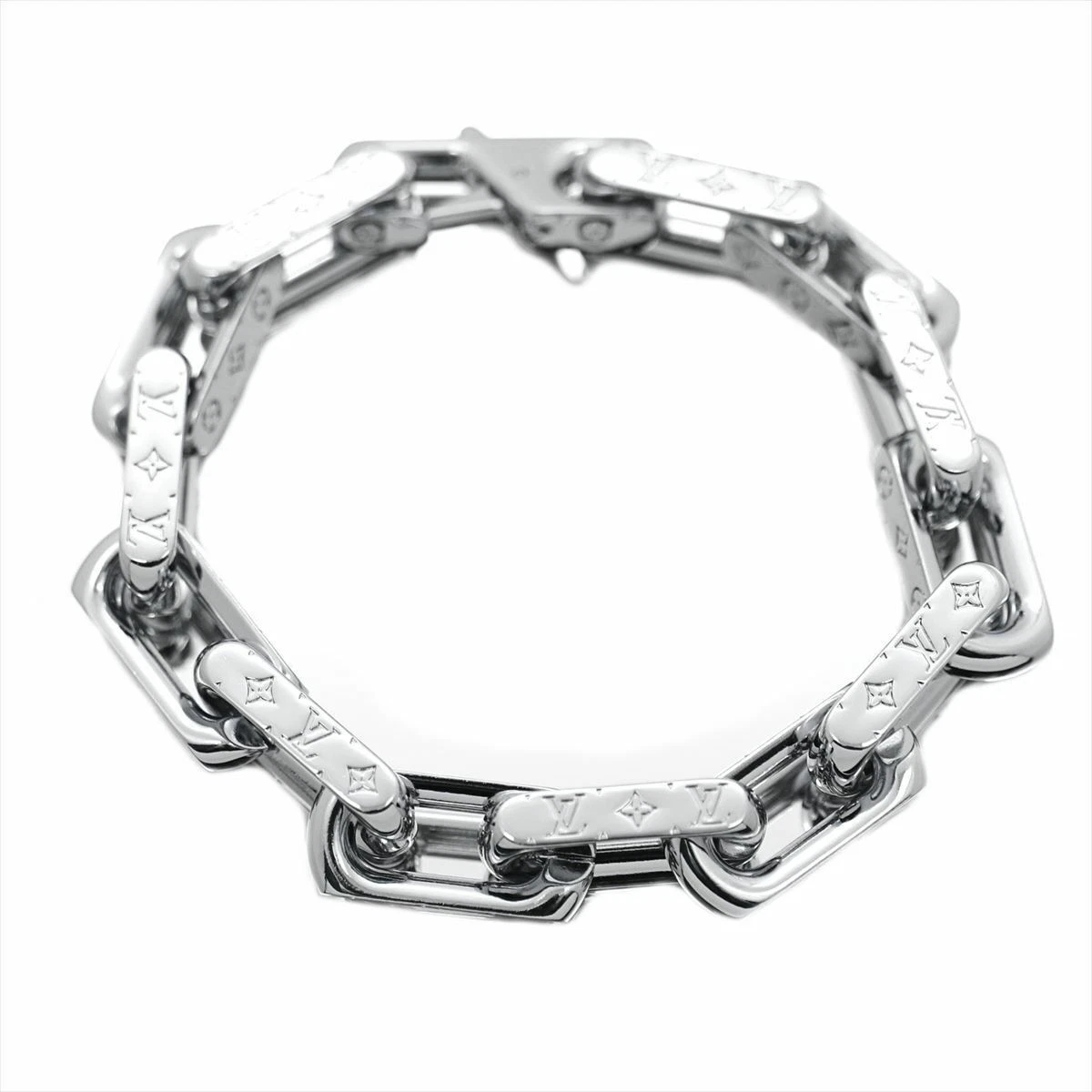 Louis Vuitton Engraved Monogram Chain Bracelet