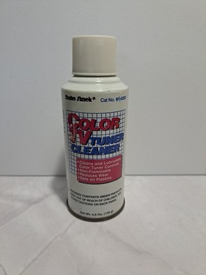 Vintage Radio Shack Color TV Tuner Cleaner 4.5 Oz Can Over Half Full Tandy Corp.