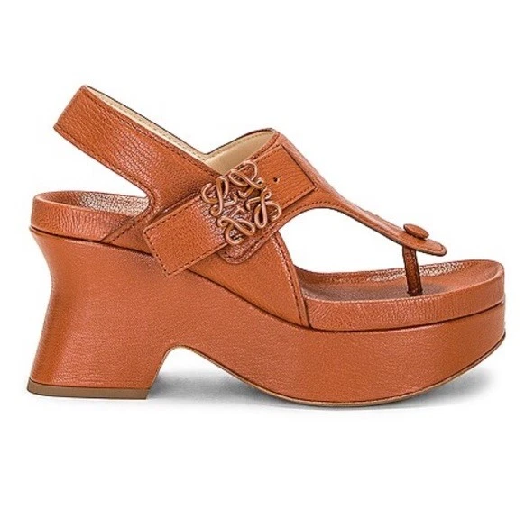 Sandales femme Loewe Ease Anagram en cuir marron taille 40 (US9 9,5) !!