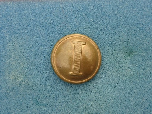 CIVIL WAR CONFEDERATE INFANTRY BLOCK LINED "I" BUTTON Superior Quality