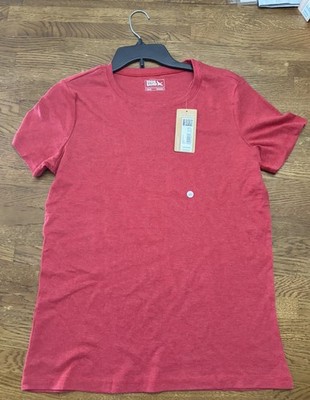 Eddie Bauer Women s XL Favorite Crew T-Shirt Cardinal Red Short Sleeve NWT