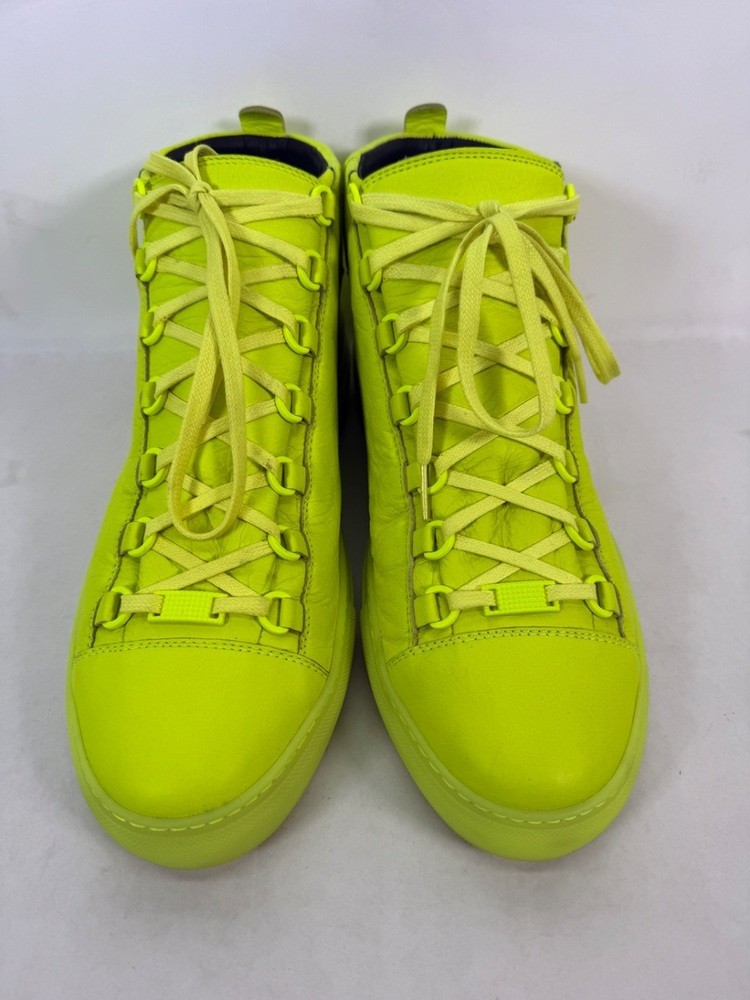Balenciaga Arena High Top Sneakers Neon Yellow Size:11 | eBay
