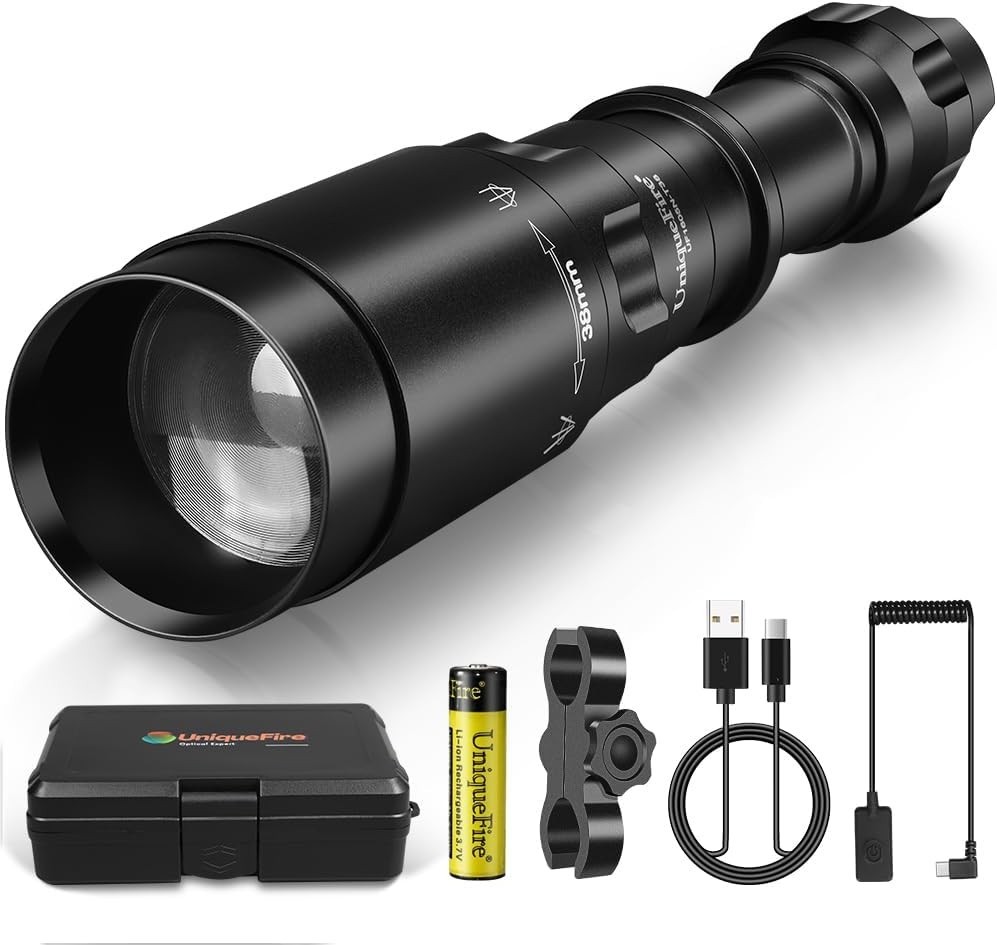 Upgrade 1605n T38 IR 940nm Illuminator Led Infrared USB Rechargeable Flashlight