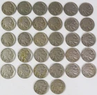 Lot of 32 BUFFALO NICKELS With Many Dates Visible-1935-1936-1937 Etc