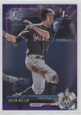 2017 Bowman Draft Chrome Purple Refractor 16/250 Brian Miller #BDC-45 nh6