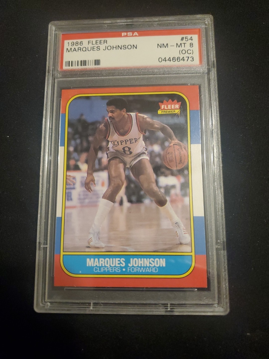 1986 FLEER MARQUES JOHNSON #54 PSA 8