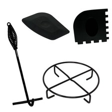 Dutch Oven Zubehör Set mit Deckelheber, Topf-Untersetzer und Reinigungs-Schaber