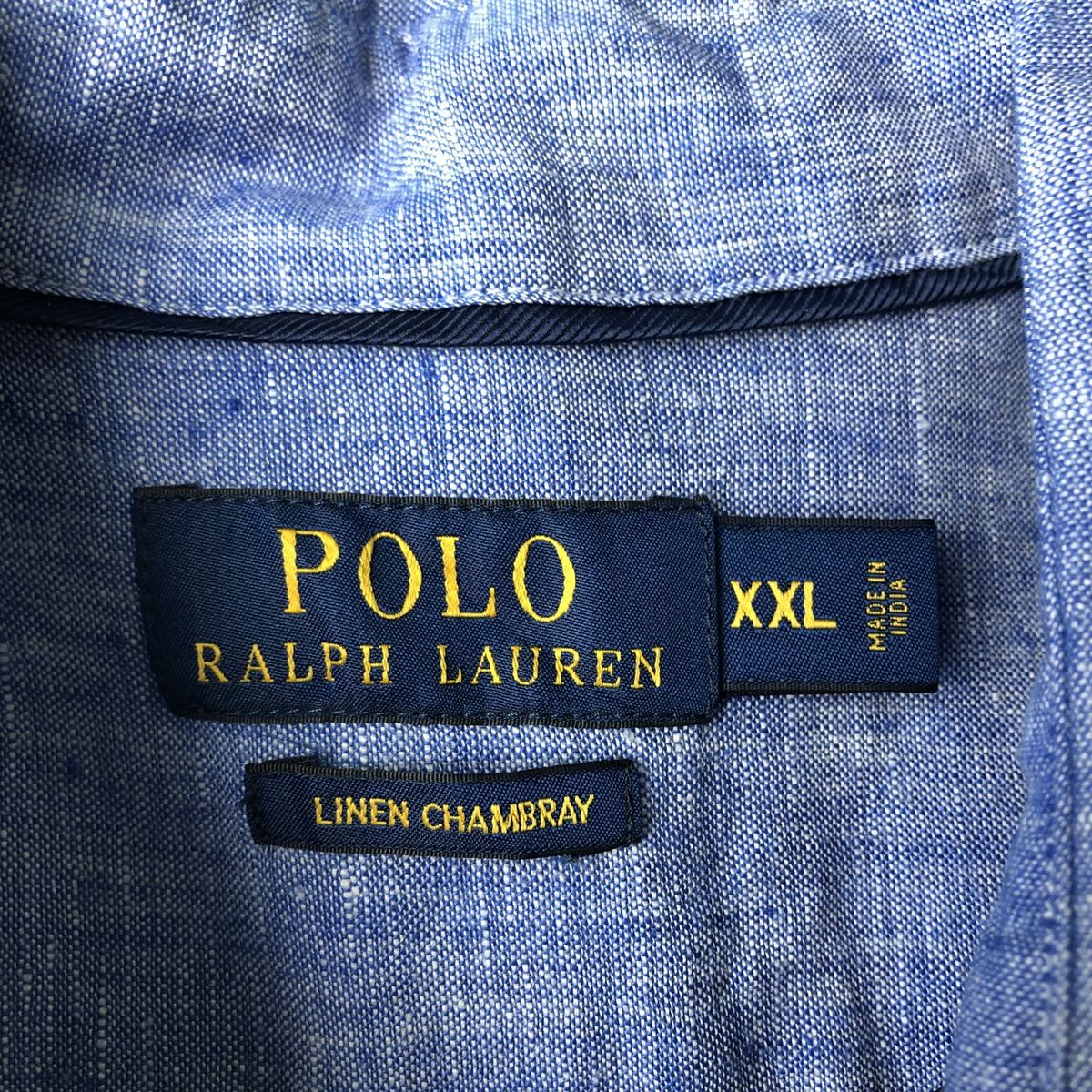 Used Ralph Lauren POLO RALPH LAUREN long-sleeved linen shirt men's size XXL thumbnail 3