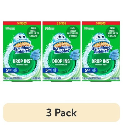 Continuous Clean Drop-Ins Discs, Toilet Bowl Cleaner Tablets, 5 Count