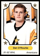 1991-92 7th Inning Sketch WHL Dan O'Rourke Tri-City Americans #311