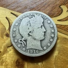1916 Barber Quarter 25C Circulated US Coin Uncertified