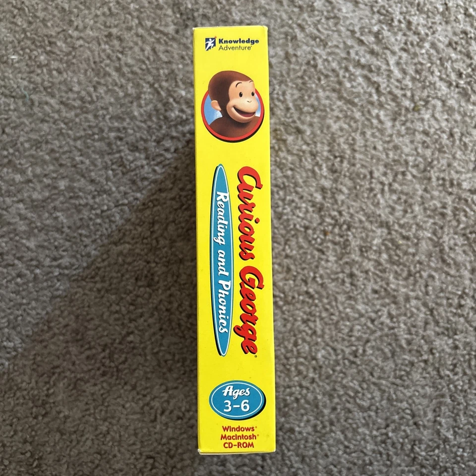 Curious George Reading & Phonics PC Win Mac 2002 Edit Brand New Sealed Small BX - Image 3 of 4