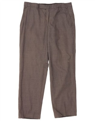 AQUASCUTUM Mens Straight Suit Trousers W34 L29 Grey AD11