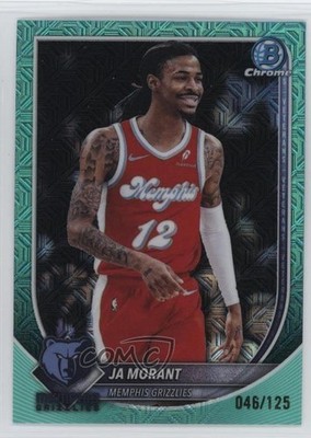 2025 Bowman Chrome Mega Box Aqua Mojo Refractor 46/125 Ja Morant #BCV-136 1ny5