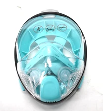 Full Face Snorkel Mask Small/Medium Size MASK ONLY NO ACCESSORIES Teal/Black