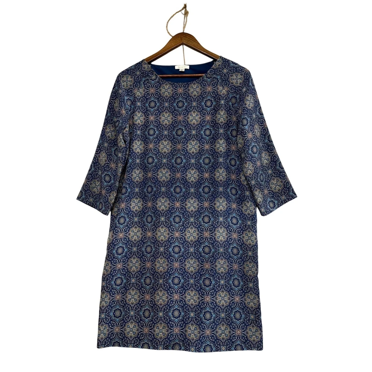 garnet hill silk dress NWOT Garnet Hill Silk Chiffon Bell-Sleeve Dress Floral Iris Size 8