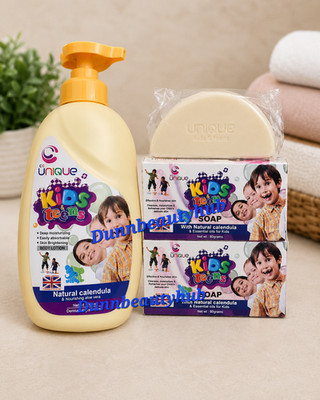 3in 1. Unique Kids & Teens Skin Brightening Body Lotion 400ml & 2 Soap.