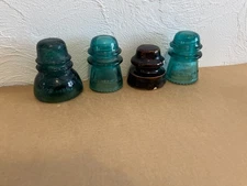 Glass & Porcelain Insulator Lot (4)