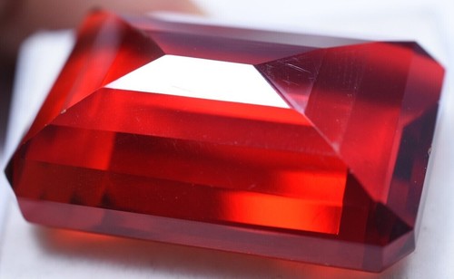 Extremely Flawless 83.90 Ct Splendid Red Topaz GGL Certified Lab Created Gem - Picture 5 of 5