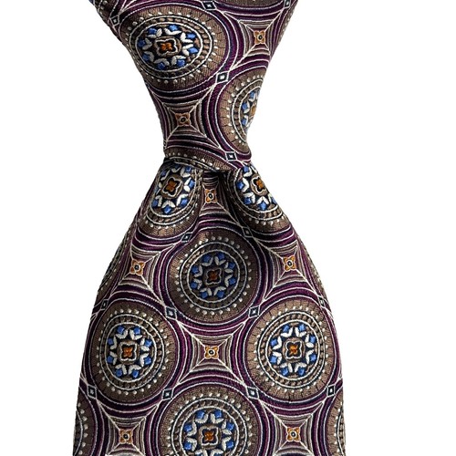 Cravate En Soie 100% Jos. A. Bank - Motif Paisley Orange - Collection Executive - Neuf Avec étiquette (59 3/4 Pouces)