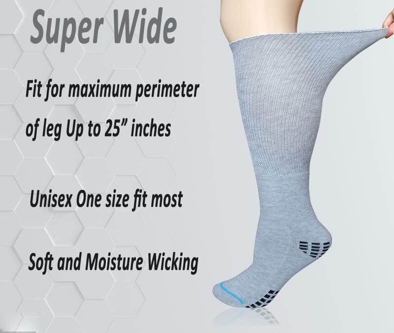 Extra Wide Socks For Bariatric Swollen Feet Diabetic Socks For Men