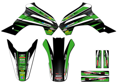 2021-2022 KLX 140 RF VIGOR Green Senge Graphics Kit Compatible with Kawasaki