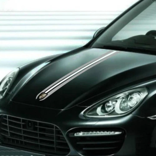 Graphic Car Hood Sticker Decal For Porsche Cayenne Panamera 718 Racing Stripe - Foto 7 di 11