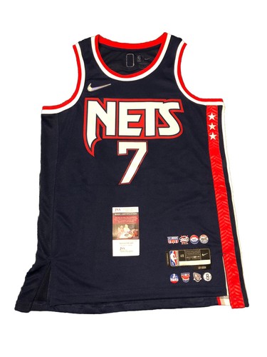Kevin Durant Signed Autographed Brooklyn Nets City Edition Jersey L JSA COA NBA - Picture 7 of 10