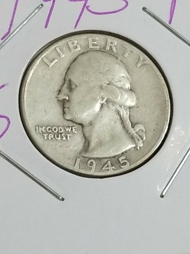 1945 P #5 Washington Quarter 90% Silver - Picture 2 of 6