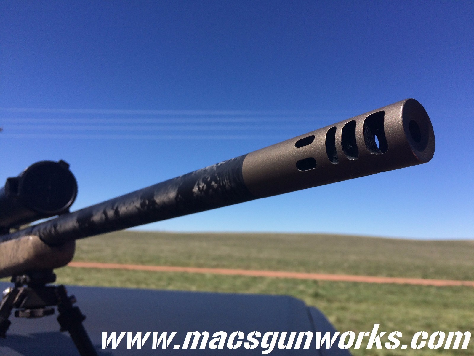 Muzzle 1911 .45 ACP Muzzle Brake Compensator, Round Tube Style - Foto 6