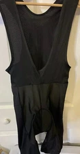 Cycling Singlet Black Sz M Padded Seat Bib