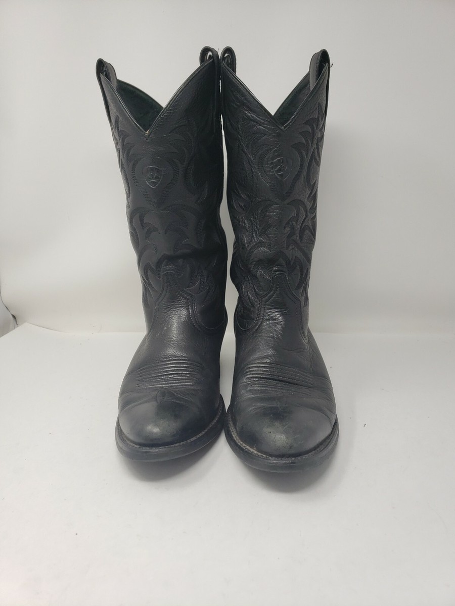 Ariat Mens Black Heritage Leather Western Boots US 11D Style 34770 $_12.JPG?set_id=880000500F main image 2