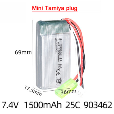 1× 1500mAh Lipo Battery For WLtoys 144001 V913 Q212G V912
