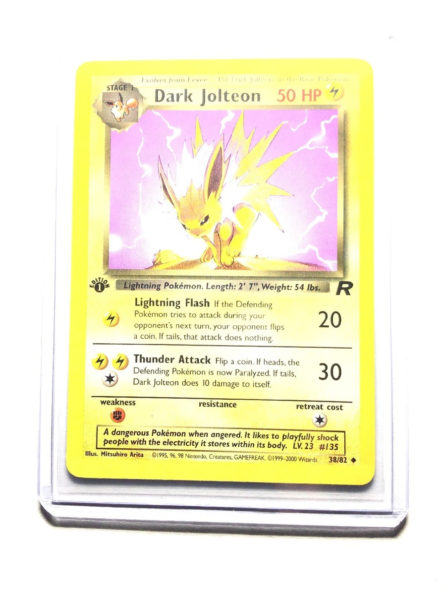DARK JOLTEON - 38/82 - 1st Edition Team Rocket - Uncommon