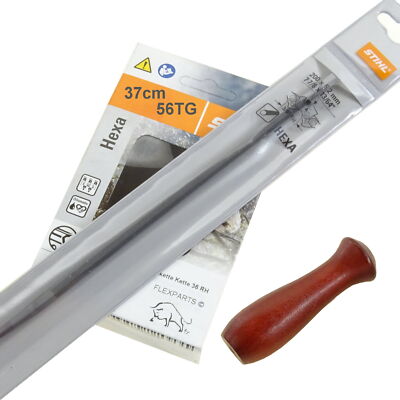 37cm STIHL Hexa 3/8 1,6 Sägekette Kette 36 RH + Hexafeile + Griff