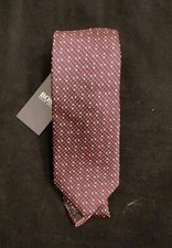 HUGO BOSS BLACK LABEL SILK TIE RED/BLACK MADE IN ITALY 50461265-NWT