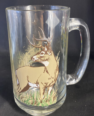Handled Mug Deer Buck  Anchor Hocking Huntingfield  New With Stickers