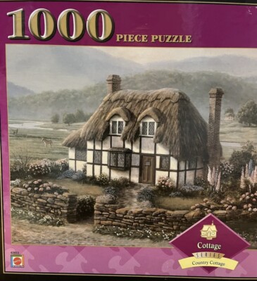 English Tudor Thatched Roof Cottage Series 1000 Piece Puzzle, A-42