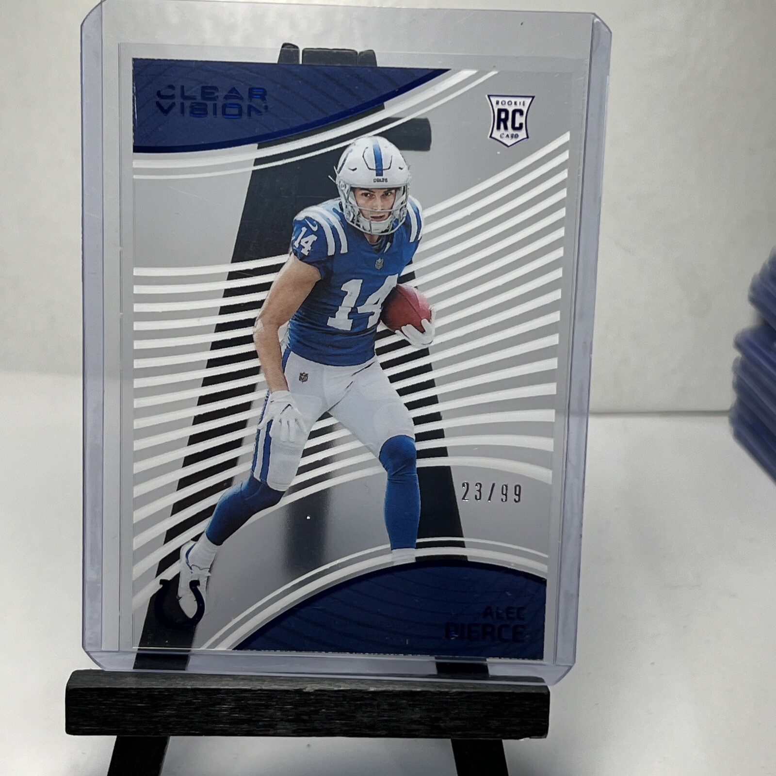 Alec Pierce Panini Chronicles Clear Vision Rookies #CVR30 Blue