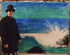 Mark Little Seascape Original￼￼￼XL￼ Painting 81” X 62”Action Abstract￼, Modern