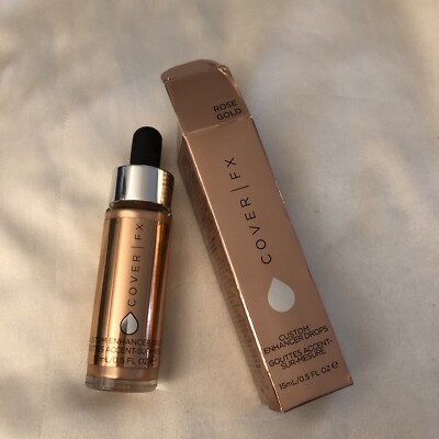 Cover FX Custom Enhancer Drops Shade Rose Gold 15ml NIB