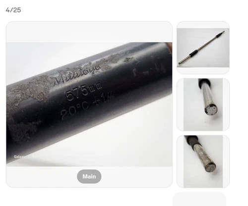 MITUTOYO 575mm 20℃ +1μ Micrometer Standard End Measuring Bar Rod  32424