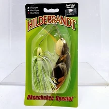 Hildebrandt 1/2 Oz Okeechobee Special Spinnerbait PRO6G Gold/Chart White