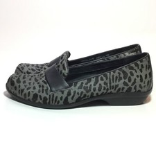 Dansko Women's Shoes Oksana Size US 7.5 EUR 38 Gray Leopard Loafers GUC