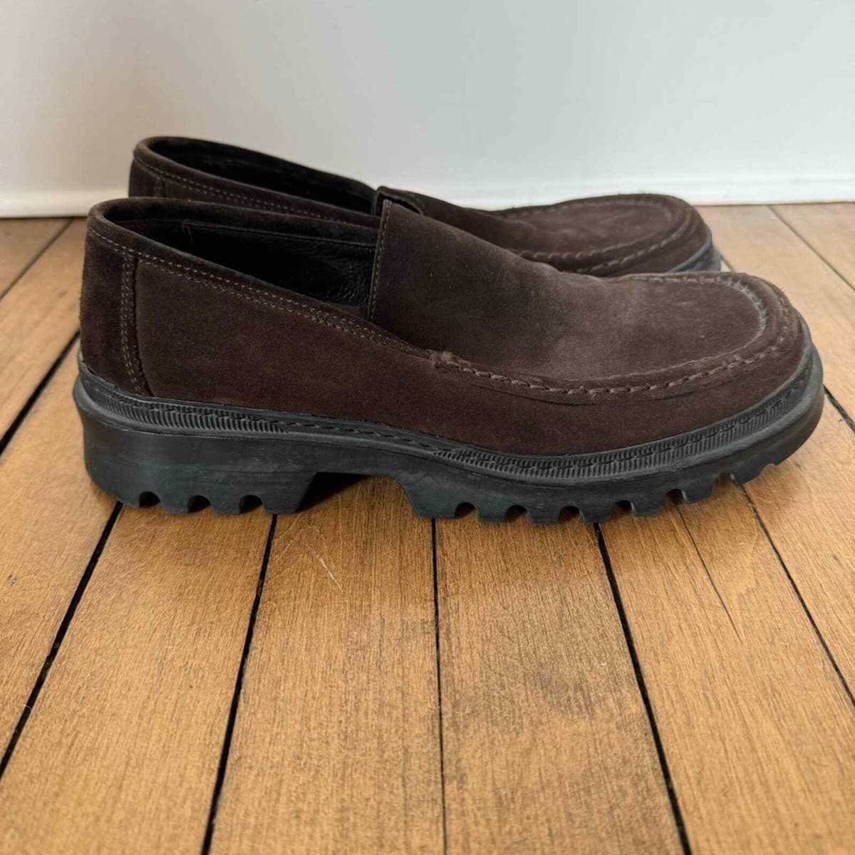 To Boot New York Adam Derrick Brown Suede Lug Sole Loafers 7 To Boot New York - O main image 4